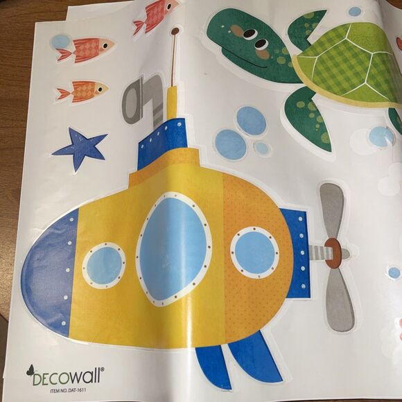 DECOWALL DAT-1611 Sea Adventure Kids Reusable Wall Stickers Decals - Picture 9 of 16